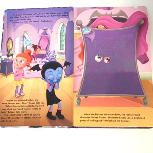 DISNEY JUNIOR VAMPIRINA HIDE & SHRIEK HARDCOVER SPOOKY FUN STORYTIME BOOK NWOT - Picture 7 of 9